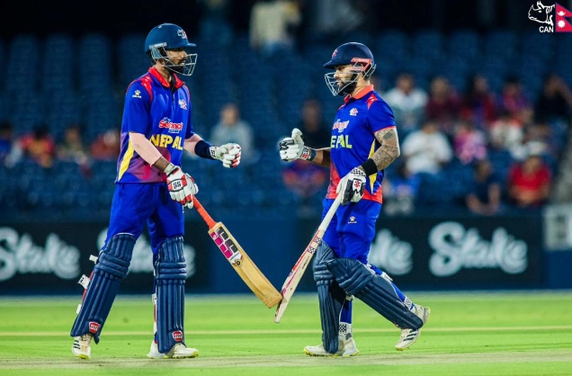 एक खेल अगाडि सुपर ओभरमा नेपालले उचाल्यो अमेरिकाविरुद्धको सिरिज