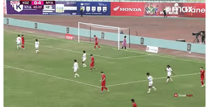 इन्टरनेशनल वुमन्स च्याम्पियनसिप: पहिलो हाफमा कीर्गिस्तानविरुद्ध म्यानमारको ४ गोल