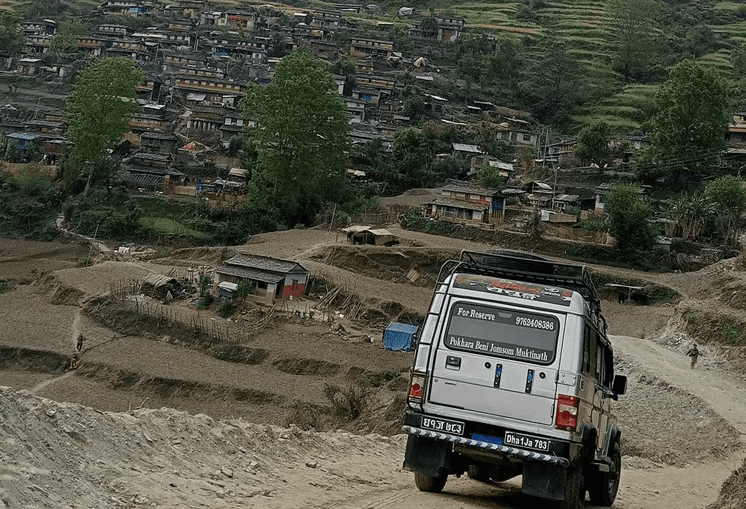 म्याग्दीको दुर्गम बस्ती बगरमा सडक सञ्जालमा जोडियो