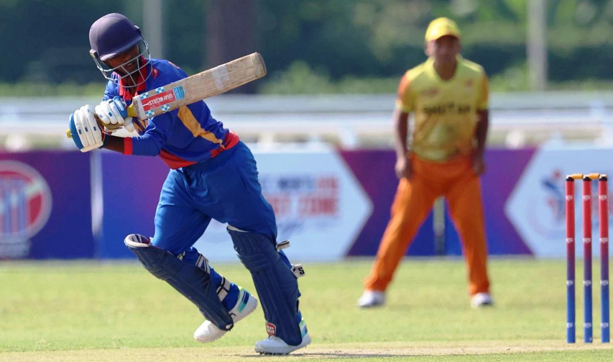 एसीसी यु-१६ : भुटानविरुद्ध नेपालका बजगाईं र श्रीवास्तवले बनाए अर्धशतक